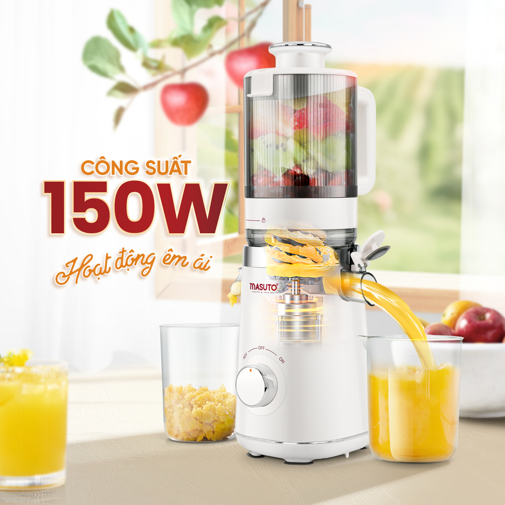 Máy ép chậm Masuto MSFresh | Ống tiếp nguyên liệu cực đại 120mm II KALPEN J5 II KALPEN J7 II J10