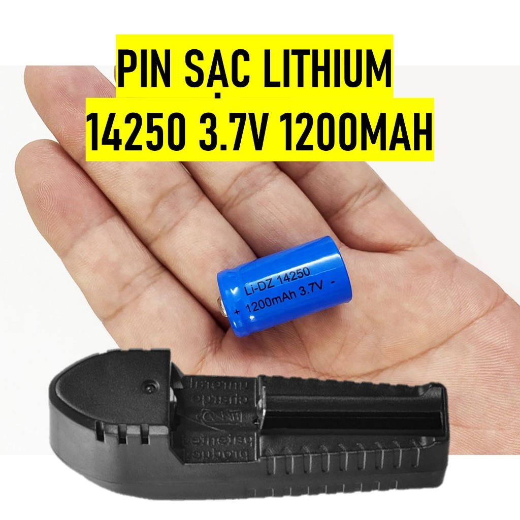 Pin Laze Pin 14250 Sạc Nhiều Lần 3.7V 1200mAh Dành Cho Đèn Laser Đầu Nhọn