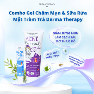  Combo Face Derma Therapy  Sữa Rửa Mặt + Gel Trị Mụn  – Giảm Mụn Nhanh Da Sạch Khỏe 