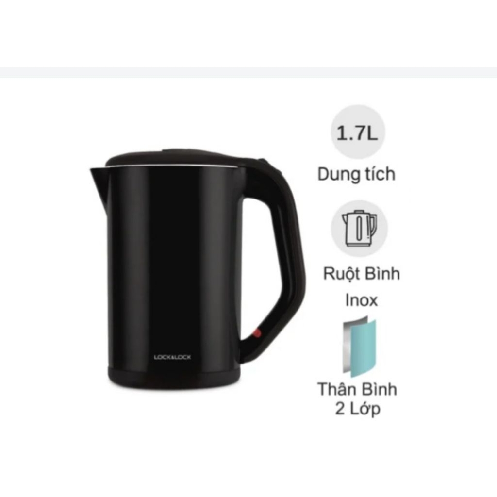 Bình đun siêu tốc LocknLock EJK738BLK dung tích 1.7 lít