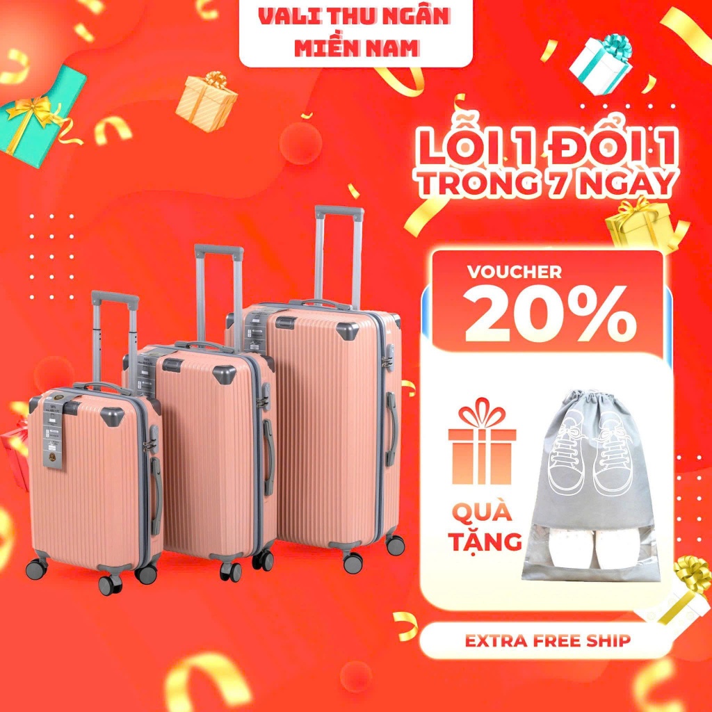 Vali KS209 PC+ABS Cao Cấp – Vali Kéo Chống Va Đập, Chống Bể, Khóa Số, Bánh Xe 360°, BH 2 Năm