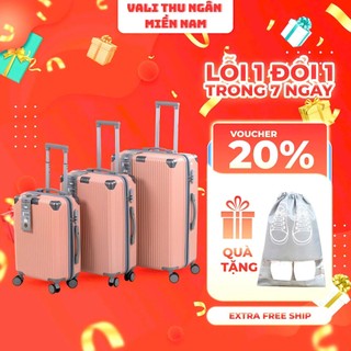 Vali KS209 PC+ABS Cao Cấp – Vali Kéo Chống Va Đập, Chống Bể, Khóa Số, Bánh Xe 360°, BH 2 Năm