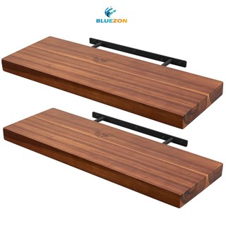  Combo 2 kệ gỗ BLUEZON treo tường trang trí 61cm kèm chốt âm tường chữ U phụ kiện vít tắc kê 
