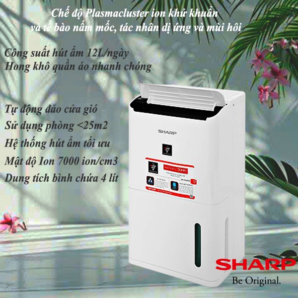Máy hút ẩm Sharp tạo ion 7000-cm3