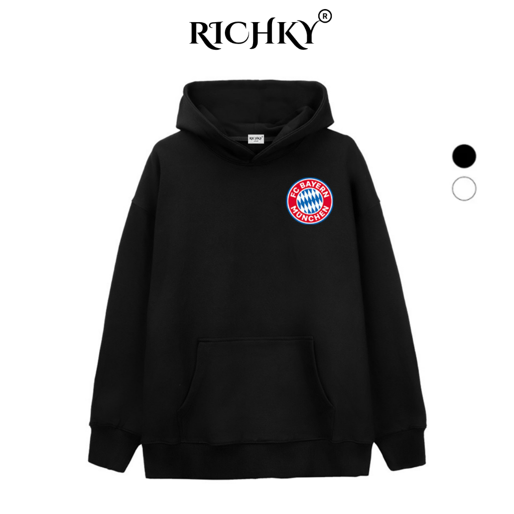Áo Hoodie Richky Luxury Premium Nỉ Logo Left Câu Lạc Bộ Bóng Đá Fc Bayern Munich Bundesliga