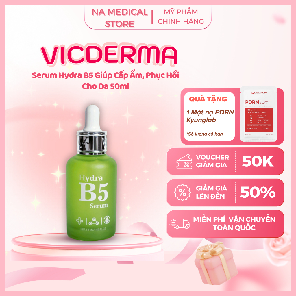 Serum Hydra B5 VicDerma Giúp Cấp Ẩm, Phục Hồi Cho Da 50ml