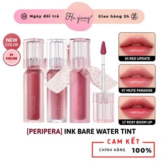  Son Tint Bóng Peripera Ink Bare Water Tint màu 01 02 03 04 05 06 Son Nước Bóng Nhẹ Peripera Water Bare Tint 