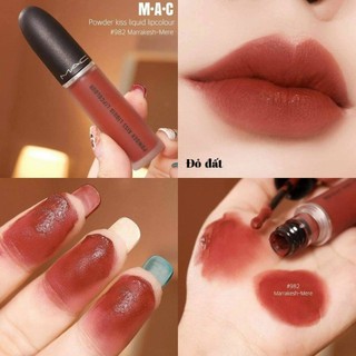 Son Kem MAC 982 Marrakesh-mere – Powder Kiss Liquid – Đỏ Đất