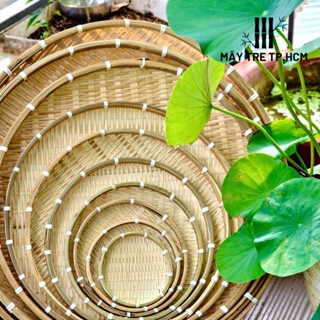  Mẹt tre mini hún khói 16cm dùng để đựng trái cây bánh mứt các loại hạt dưa để bàn ngày tết 