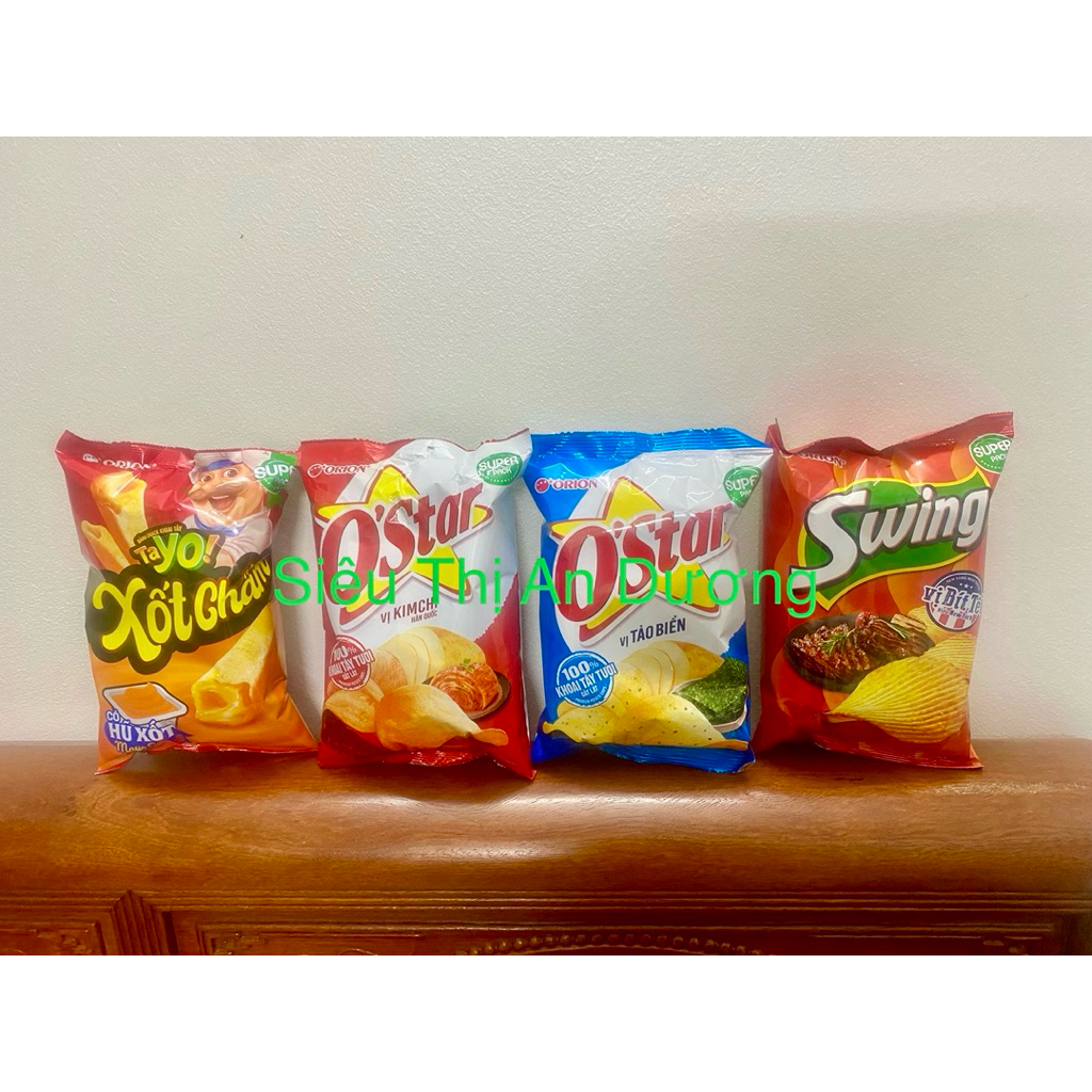 Snack Khoai Tây Ostar/Kim chi /Swing Các Vị Orion Gói 55 gr