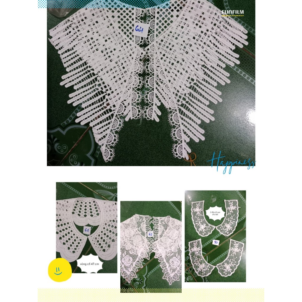 cổ áo sơ mi  trắng, cổ sen trắng, nhiều mẫu