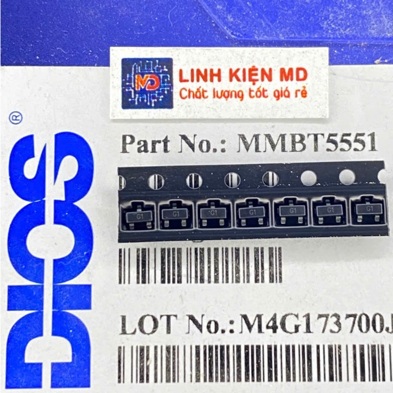 2N5551 / 2N5401  2L / G1  TO-92 / SOT-23 (Combo 50)  Chân đồng CJ/DIOS