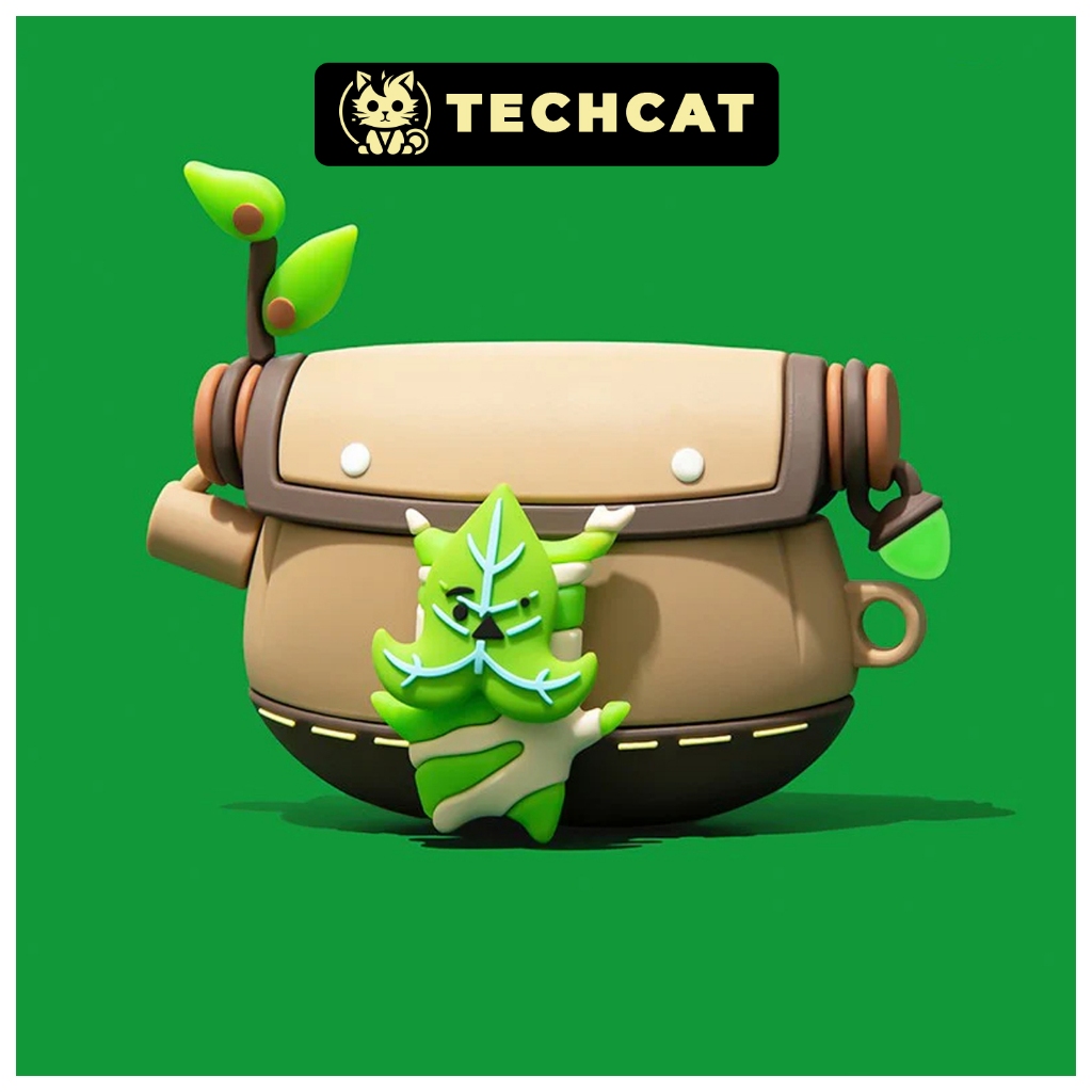 Vỏ ốp Airpod 2 3 Pro TÚI THẦN RỪNG kèm móc khóa cao cấp, Case Airpod Silicon - TechCat Store