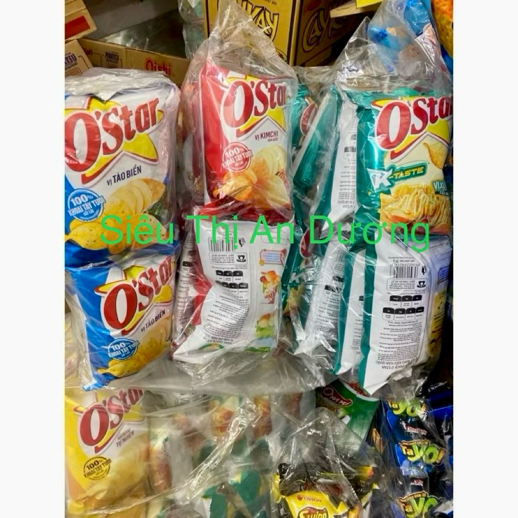 Bịch 10 Gói Bim Bim Khoai Tây Ostar/Kim chi /Swing Các Vị Orion Gói 55 gram