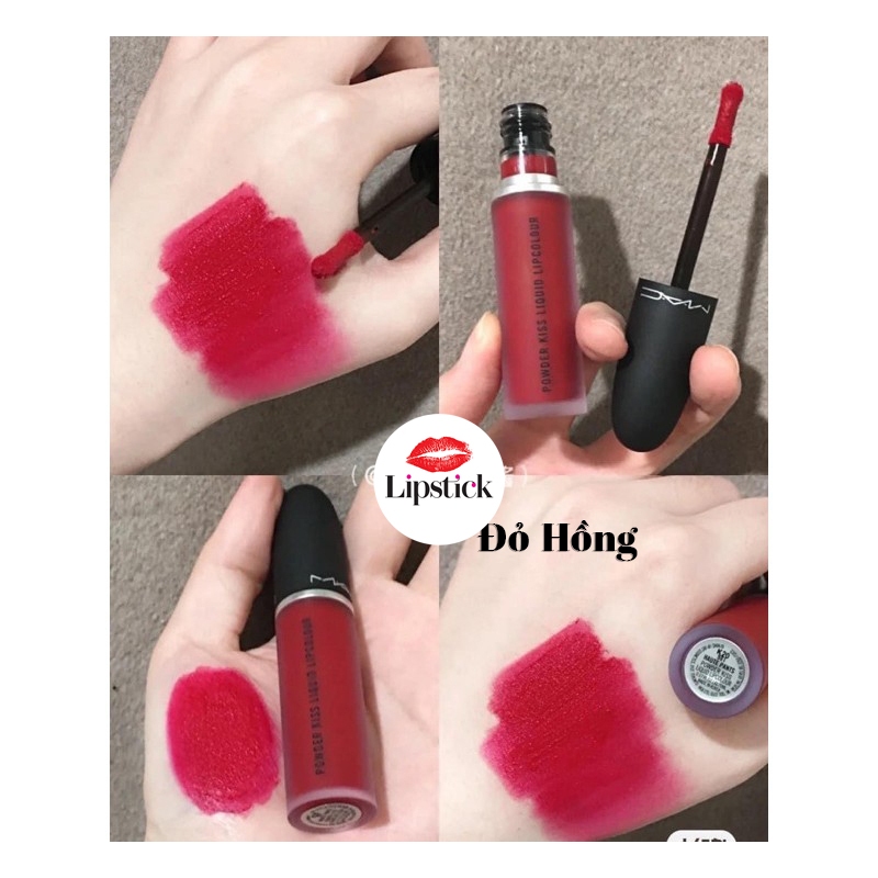 Son Kem MAC 981 Haute Pants – Powder Kiss Liquid – Đỏ Hồng
