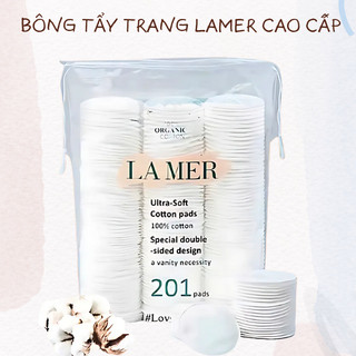  Bông Tẩy Trang Lamer 201 Miếng PTLUXURY 100% Cotton Cao Cấp Bông Tự Nhiên Mềm Mịn Thấm Hút Tốt An Toàn Làm Sạch Da 