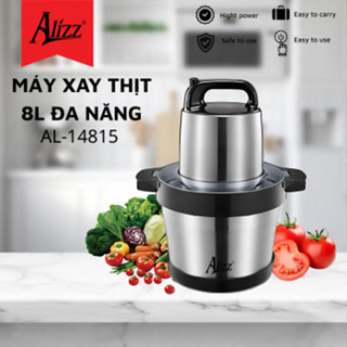 Máy Xay Thịt Gia Vị Đa Năng 8L Máy Chế Biến Thực Phẩm 2 Tốc Độ Xay 4 Lưỡi Dao Sắc Bén ALIZZ 14815
