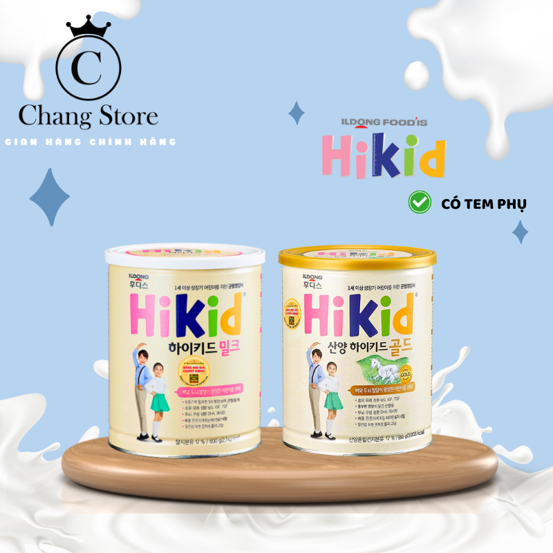 [Voucher Extra giảm thêm 10%]Sữa công thức Hikid hỗ trợ tăng chiều cao vị Vani, Dê, Hikid tách béo cho bé từ 1Y+