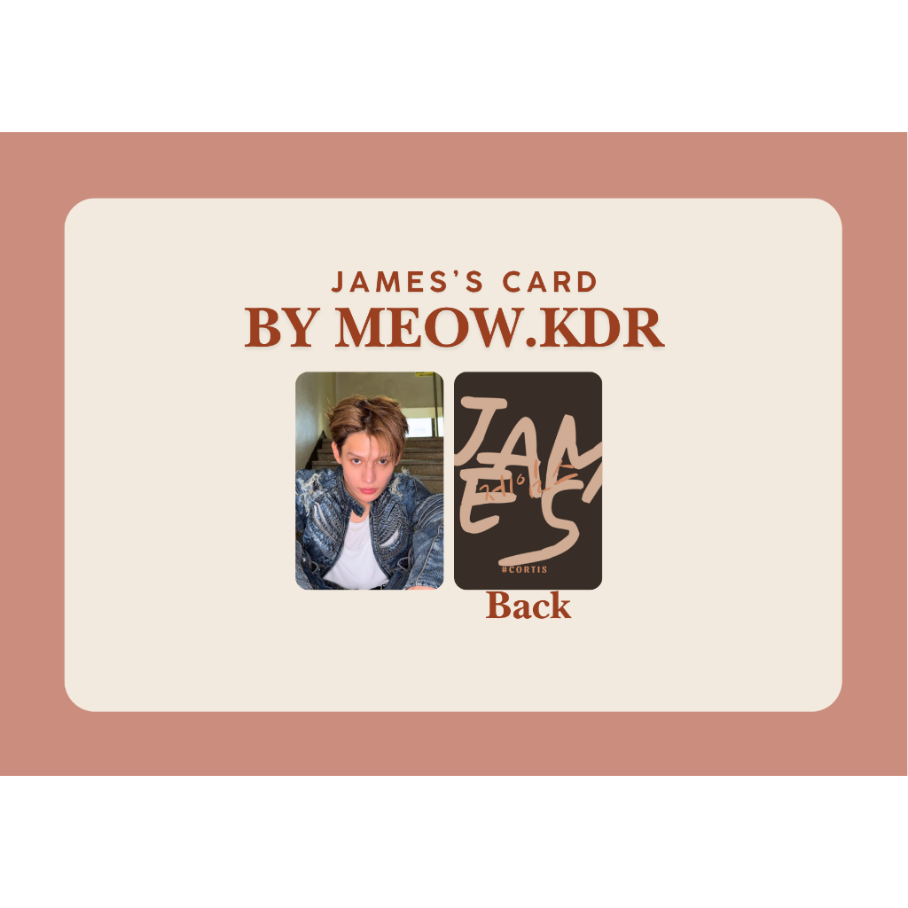 set card bo góc James (CORTIS)-제임스