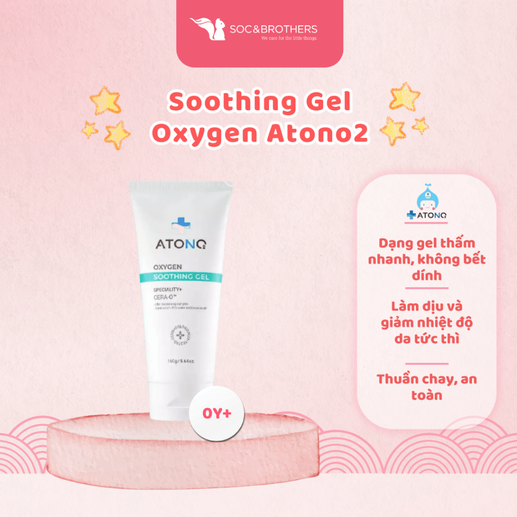 Soothing Gel  Làm Dịu Da Hữu Cơ Oxygen Atono2 Cho Bé Từ 0M+ 160g - socandbrothers