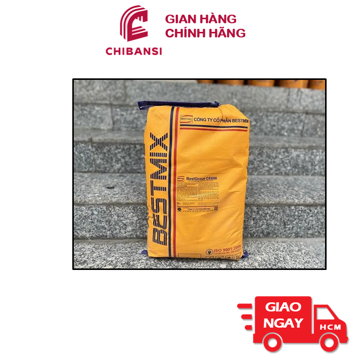Bao 25kg BestGrout CE600 Vữa Rót Cường Độ Cao Không Co Ngót Bestmix SikaGrout 214 Sika-CHIBANSI-