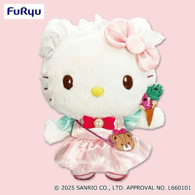 Hello Kitty Colorful Ice Cream Dress Chính Hãng Gấu Bông Nhật Sanrio Amuse Disney Taito Authentic