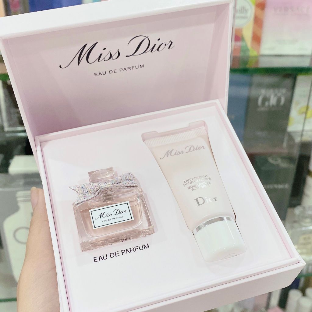 Set Nước Hoa Dior Miss Dior Blooming Bouquet Mini EDT 5ml + Body Milk 20ml Dịu Nhẹ