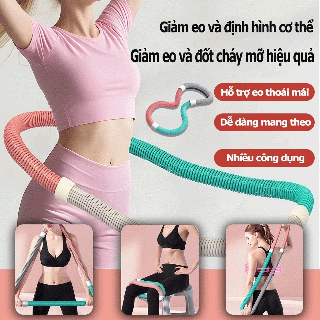 Vòng Lắc Eo lò xo hai lớp,1.4kg Vòng lắc giảm eopvc,giảm mỡ bụng,Bài tập tại nhà Hula Hoop,Không bị thương ở eo