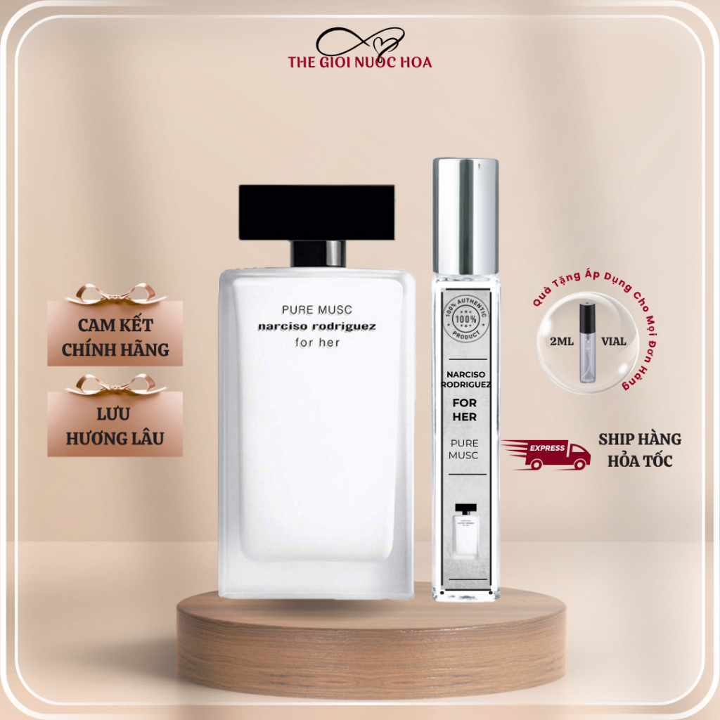 [Tặng kèm 2ml] Nước hoa Nữ Na'rciso Rodriguez For Her Pure Musc for Her