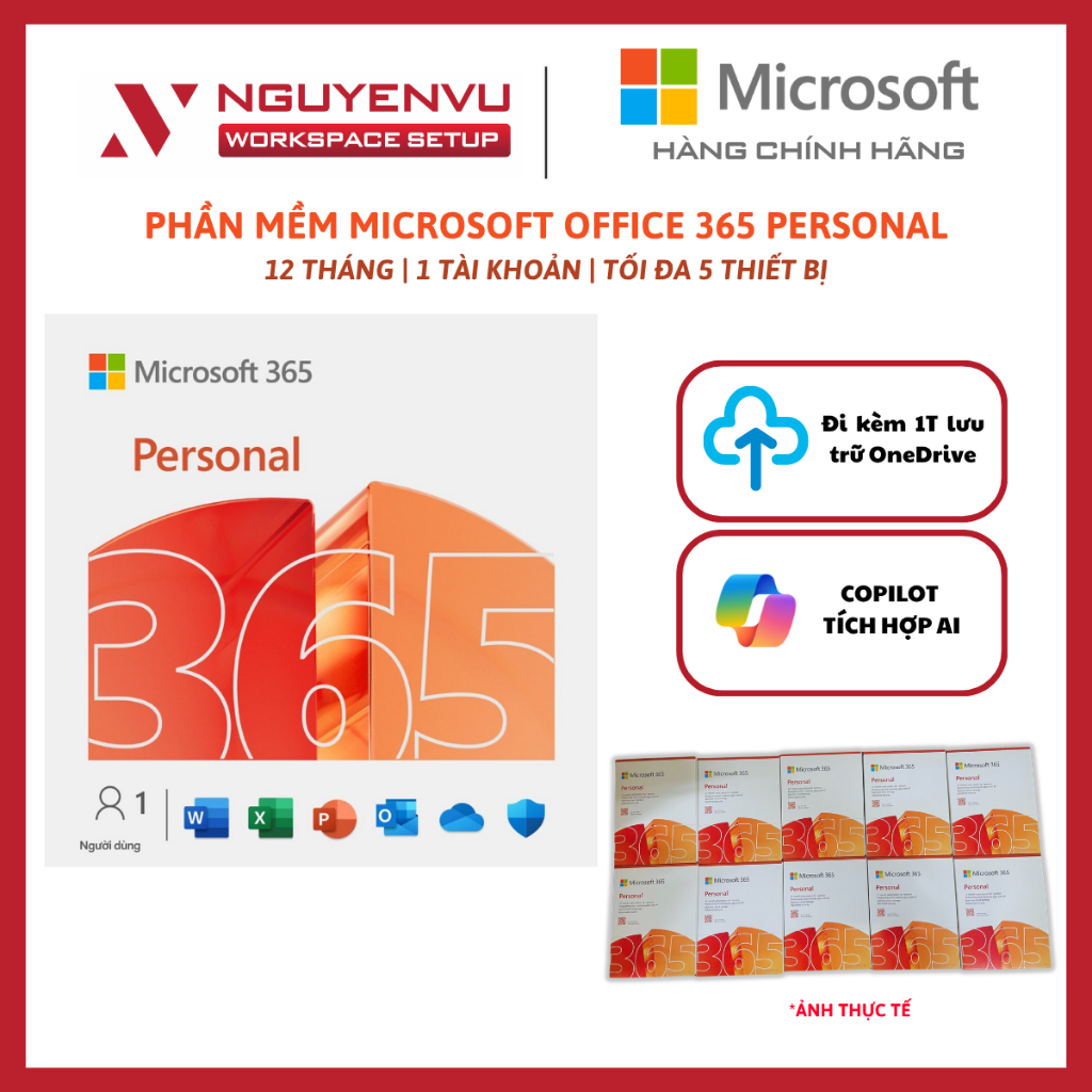 Phần mềm Microsoft 365 𝐏𝐄𝐑𝐒𝐎𝐍𝐀𝐋 | Microsoft 365 Family | Office Home 2024 - Key phần mềm - Hàng Chín