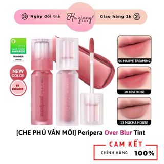  Son Kem Peripera Over Blur Tint hiệu ứng mờ lì mịn màng làm đầy rãnh môi và che khuyết điểm môi 