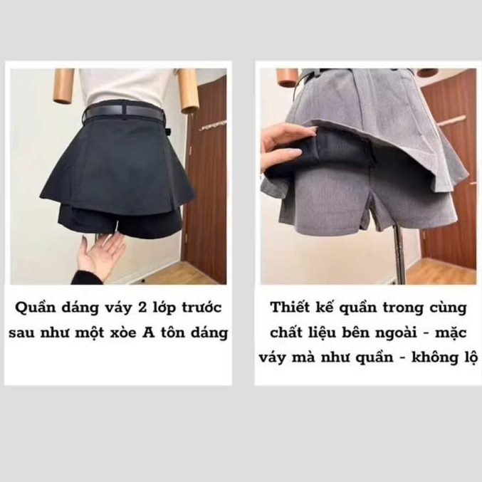 Váy Ngắn 2 Lớp Khoá Trước Xếp Ly Mẫu Mới Trẻ Trung Siêu Đẹp TD868 | BigBuy360 - bigbuy360.vn
