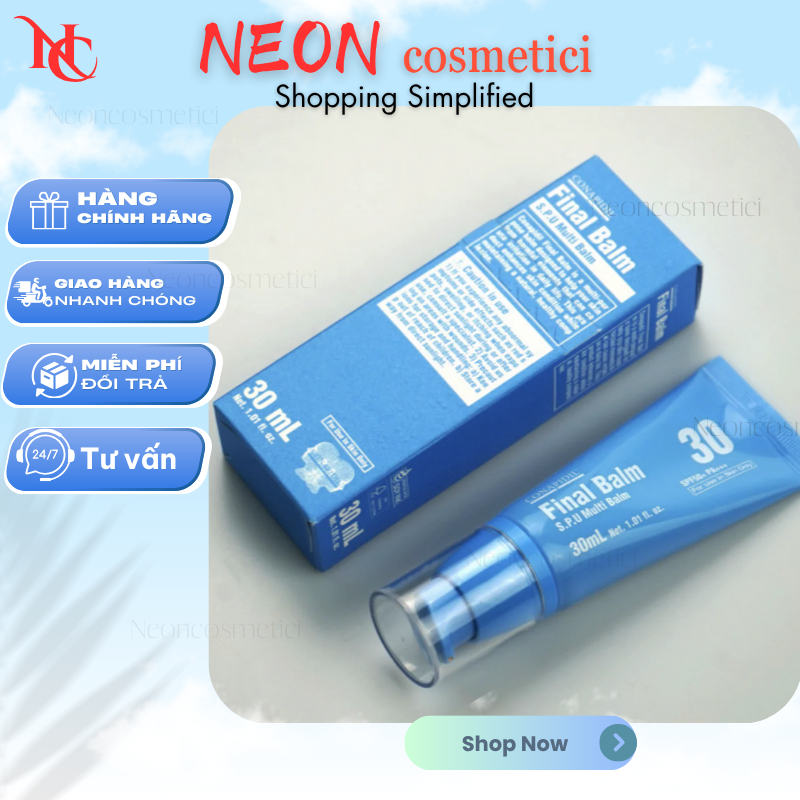 Kem dưỡng đa năng chống nắng nâng tone dưỡng sáng da SPF50+/PA+++ Conapidil FINAL BALM 30ml