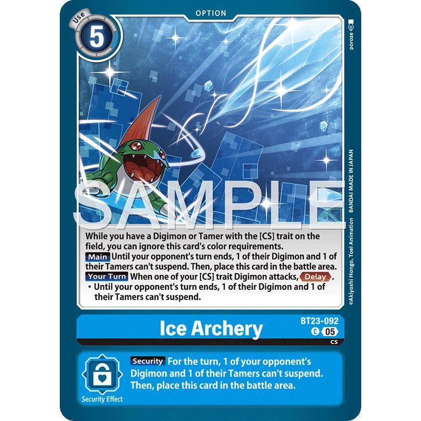 Thẻ Bài Digimon Mã BT23-092 - Ice Archery - Option - Common