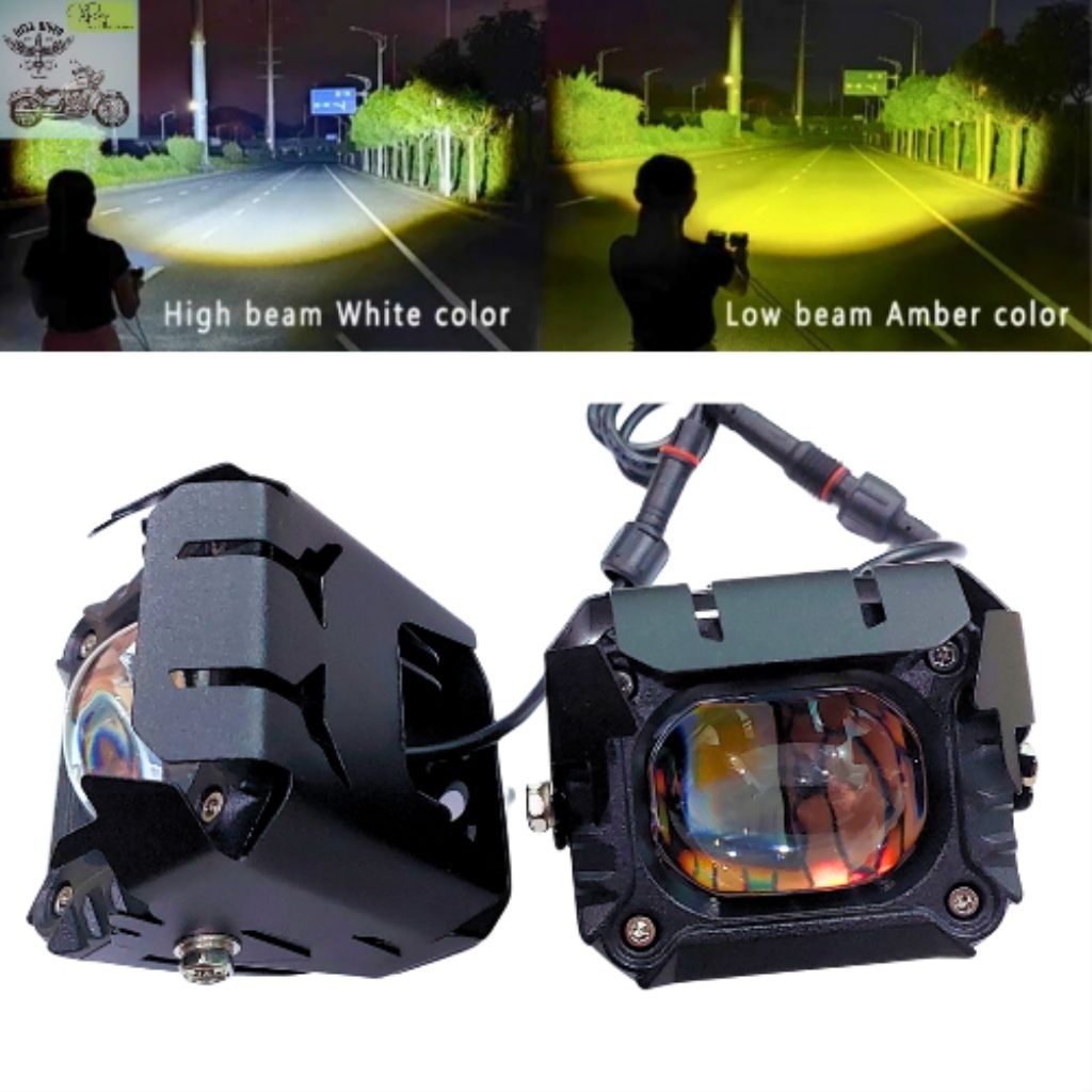 Đèn trợ Sáng F32X  Cos vàng, pha trắng 60W, Phụ kiện pass, ốc đầy đủ( tặng công tắc tắt mở)[ giá 1 b