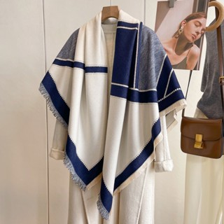  Khăn Choàng Dạ Ép Vuông 2 Mặt Giữ Ấm 130x130 Cổ Điển Thanh Lịch Sang Trọng Phù Hợp Nhiều Dịp Sử Dụng Đa Dạng 