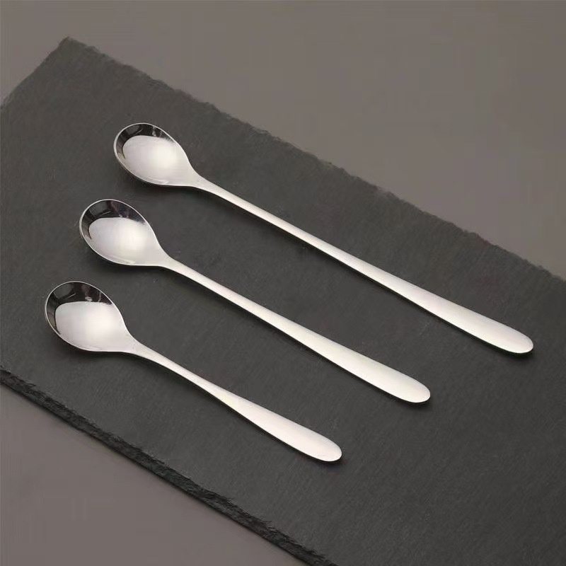 Thìa cafe inox304 12/15/18cm, muỗng cao cấp khuấy cafe,nước ép, sinh tố,muỗng màu bạc và vàng