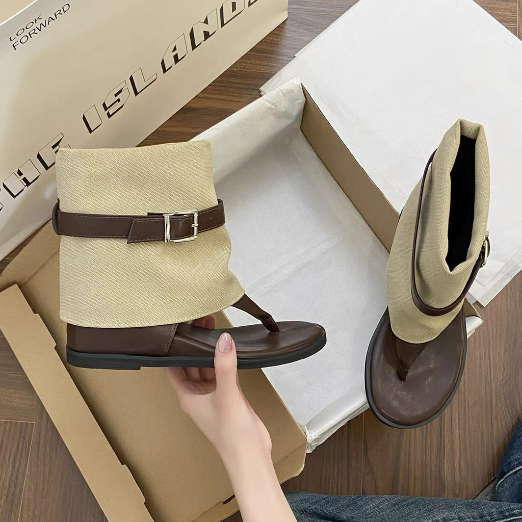 Bốt da nữ hở ngón gót cao 8cm da Xịn , giày bốt nữ xỏ ngón da mềm siêu hot