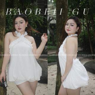  |BAOBEII.GU| Bộ Nina áo bí cổ yếm kèm quần bí phồng _ có bigsize 