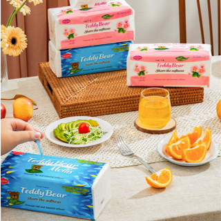  Giấy rút lụa 10 GÓI TẶNG 2 TEDDY BEAR Mollis 3 Lớp trắng dai mềm mịn đa năng được làm từ nguyên liệu tự nhiên 