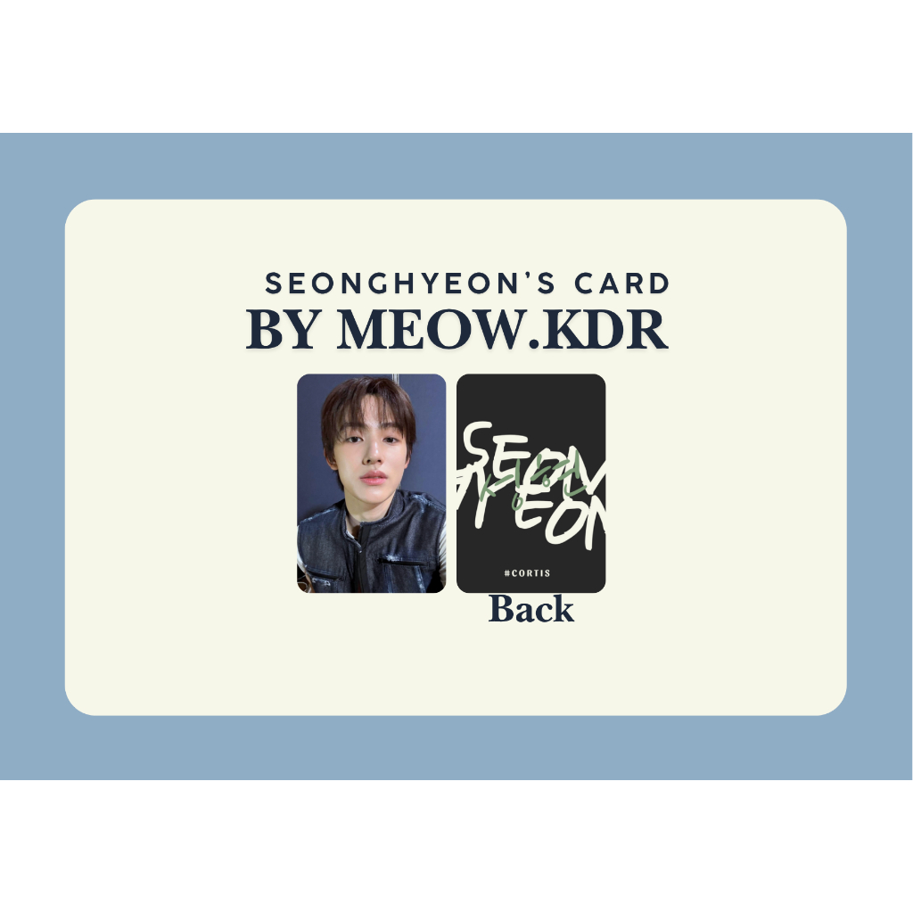 set card bo góc Seonghyeon (CORTIS)-성현
