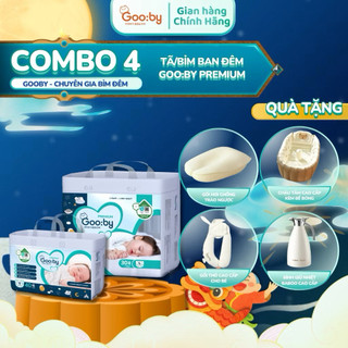 (Chọn quà) COMBO 4 BỊCH BỈM Gooby Premium đủ size cho bé 3-25kg