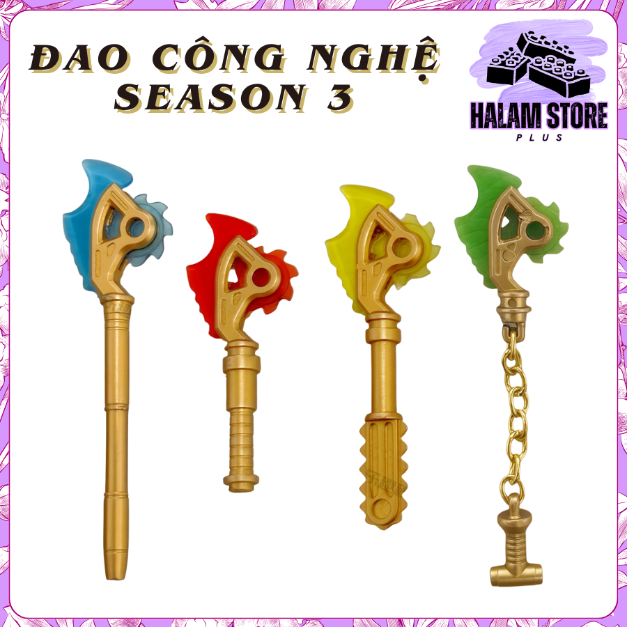 [HÀNG MỚI] Phụ kiện đồ chơi sưu tầm vũ khí nhân vật minifigures Ninjago Season 3 Đao Công Nghệ