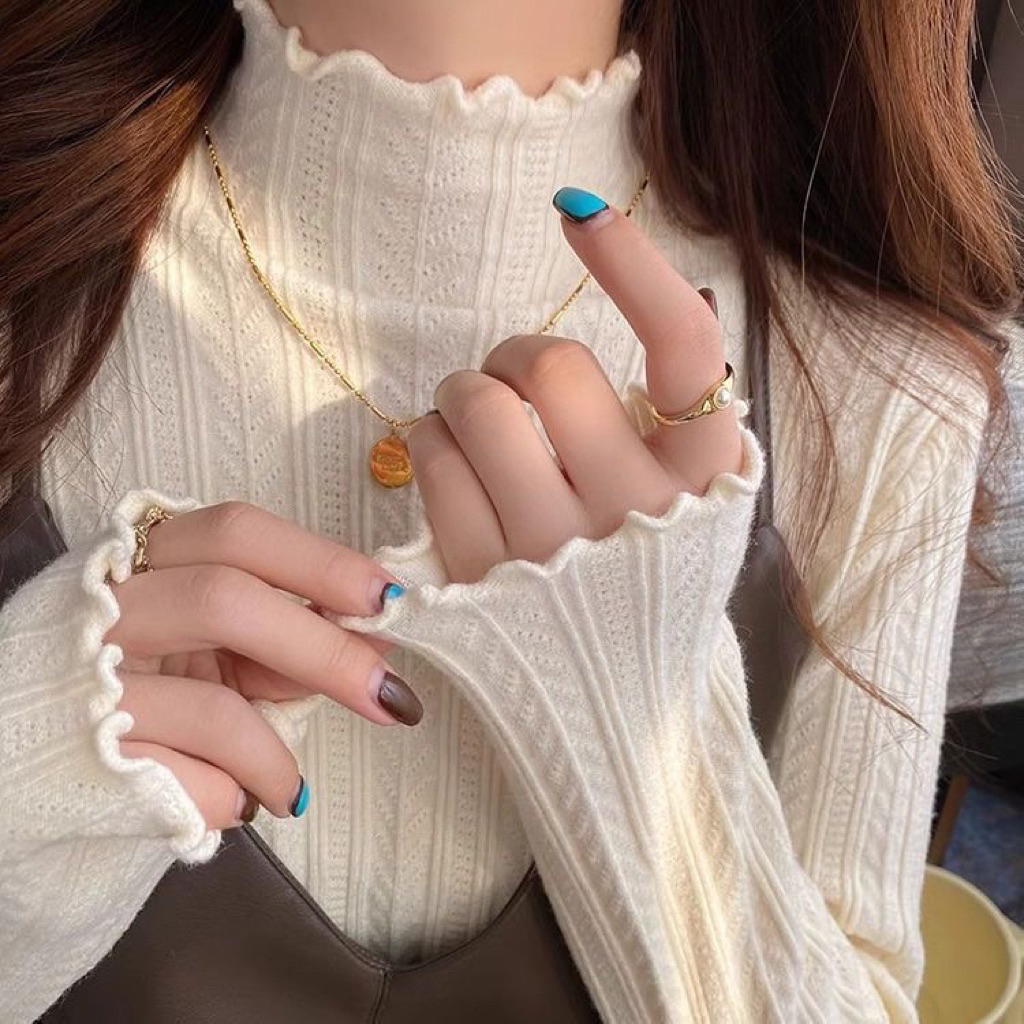 Áo len giữ nhiệt Quảng Châu len gân bèo Yame clothing