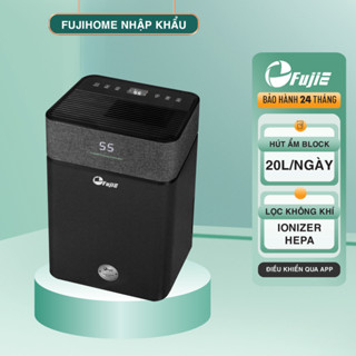 Máy Hút Ẩm Lọc Không Khí công suất 20 Lít/ngày FujiE HM-920ED, kết nối wifi và lọc không khí ionizer