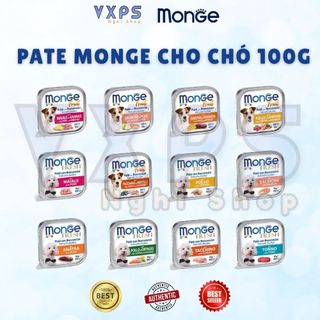  HÀNG CÔNG TY  Pate Monge Cho CHÓ Nhiều Vị Thơm Ngon 100g 