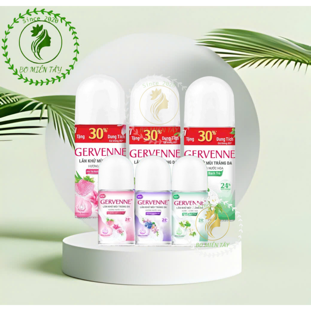 Lăn Khử Mùi Trắng Da Hương Nước Hoa Gervenne 50ml – Thơm Lâu, Sáng Da, Tự Tin Cả Ngày