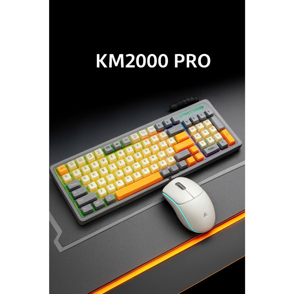 BỘ PHÍM CHUỘT ACESTEK KM2000 PRO CÓ LED RAINBOW CÓ DÂY