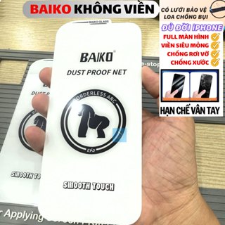  Kính cường lực iphone Baiko không viền Full màn hình cho ip 16 ProMax 17 ProMax 15 14 13 12 11 Pro Max X Xs Xr 