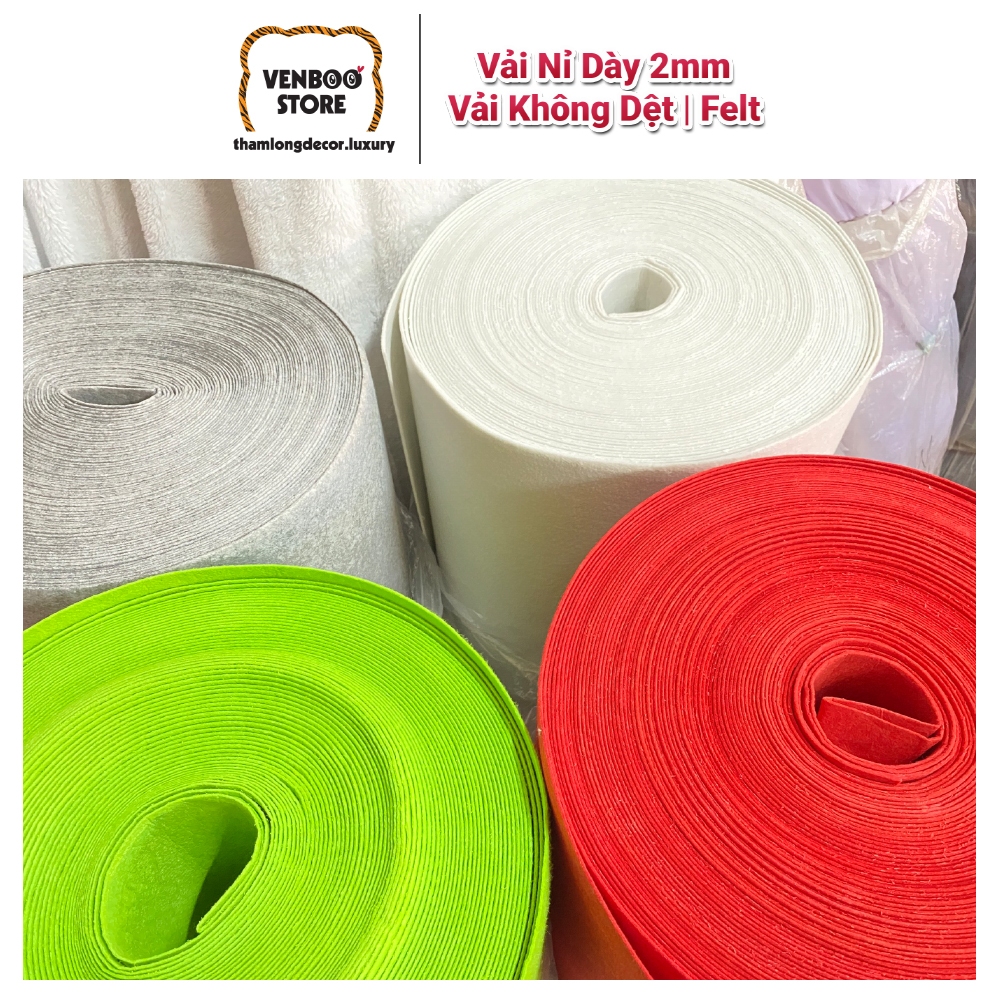 [Vải Nỉ Dày 2mm] làm đồ handmade  DIY trang trí Tết Lớp Học đồ lót kẹp tóc túi nỉ túi chống sốc thảm